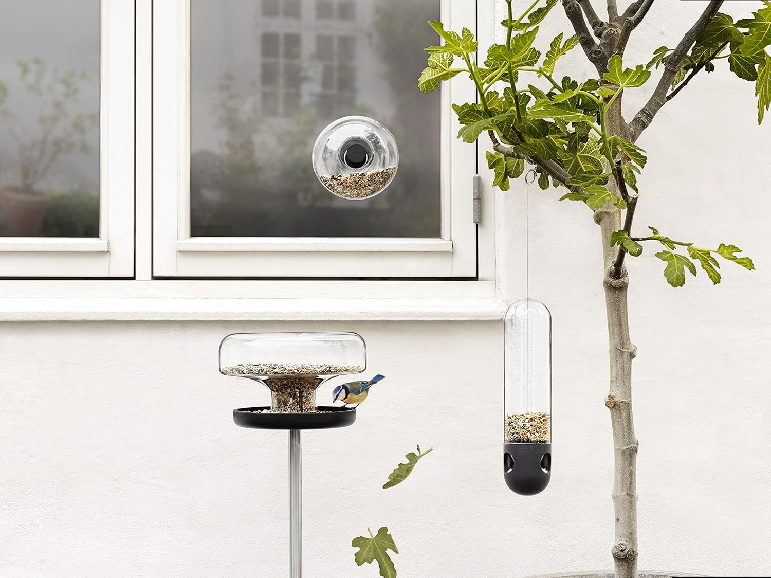 Danish Design Window Bird Feeder for Close-Up Bird Watching
