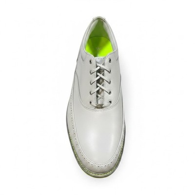 Adidas MC80 Spikeless Men s Oxford Golf Shoes (12 / White $ Neon Yellow)
