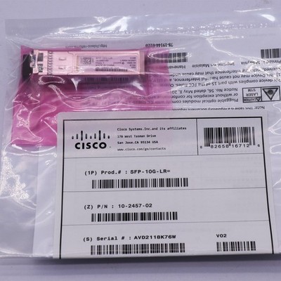 New Sealed Cisco SFP-10G-LR 10GB SFP+ Transceiver Module SMF 1310nm 10km