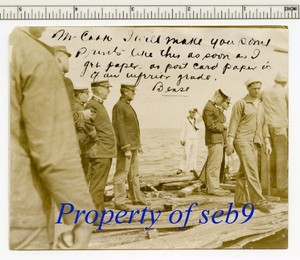 1911 NAVY PHOTO ~ USS TEXAS (SAN MARCOS) GUNNERY PRACTICE USS TALLAHASSEE, IDAHO