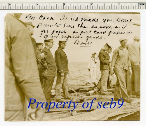 1911 NAVY PHOTO ~ USS TEXAS (SAN MARCOS) GUNNERY PRACTICE USS TALLAHASSEE, IDAHO