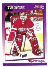 TIM CHEVELDAE 1991-92 SCORE CARD NEAR MINT CONDITION