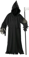 NEW Grim Reaper Deluxe Halloween Costume Child Medium 8-10. California Costumes