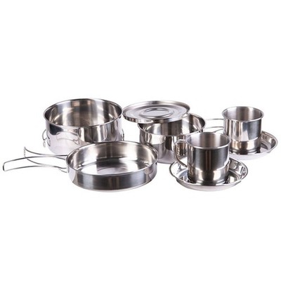 MIL-TEC  Koch-Set stainless steel 8-teilig Outdoor Kochgeschirr