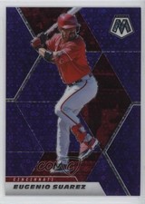 2021 Panini Mosaic Quick Pitch Purple Prizm 19/50 Eugenio Suarez #168 0e2x