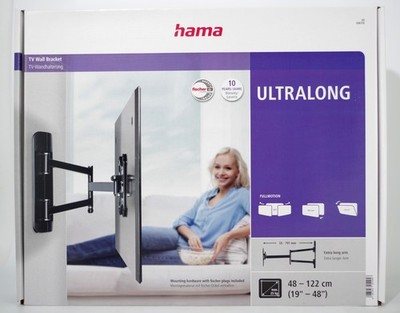 TV Wandhalter Wandhalterung extra lang 19''-48'' Fullmotion beweglich Hama 108732