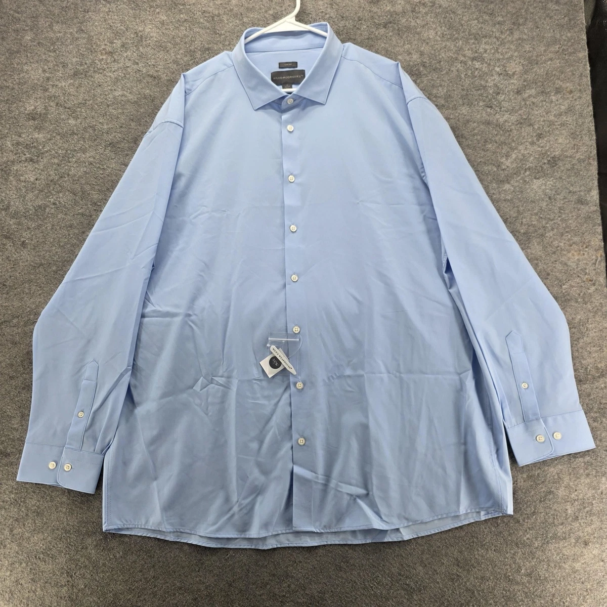 19 inch neck dress shirts slim fit Slim Fit Light Blue Solid Non-Iron Men's Dress Shirt – Wilkes & Riley, LLC main image 0