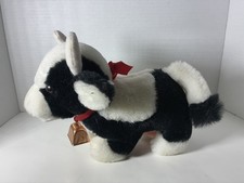 RUSS Diddle Dairy Cow Plush with Bell black Whte 8" stuffed animal