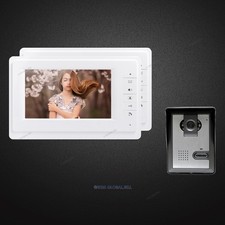 7" Wired Video Door Intercom System with One Button Unlock for Home Security