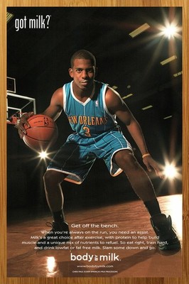2009 Chris Paul GOT MILK? Print Ad/Poster Authentic NBA Basketball Sports Art