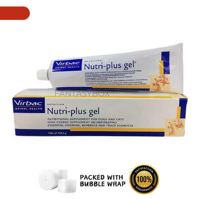 1 x Virbac Nutriplus Nutri Plus Gel 120g - Nahrungsergänzungsmittel für Katze...