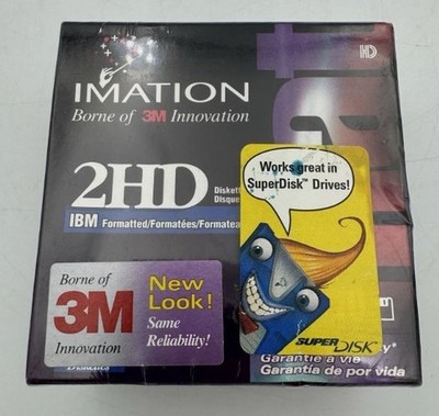 Imation 3.5'' Floppy Diskettes 1.44 MB  2HD - 10 Pack - New Factory Sealed Box