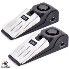 Floor Wedge Door Stop Alarm - 120DB Loud Alert, Set of 2 for Home Safety