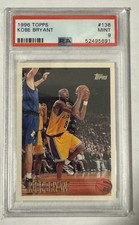 1996 Topps #138 Kobe Bryant Rookie Card PSA 9 Mint Los Angeles Lakers. rookie card picture