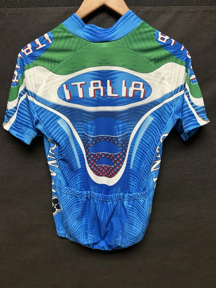 Camiseta de ciclismo Castelli para hombre talla mediana azul manga corta hecha en Italia Foto 4 de 4