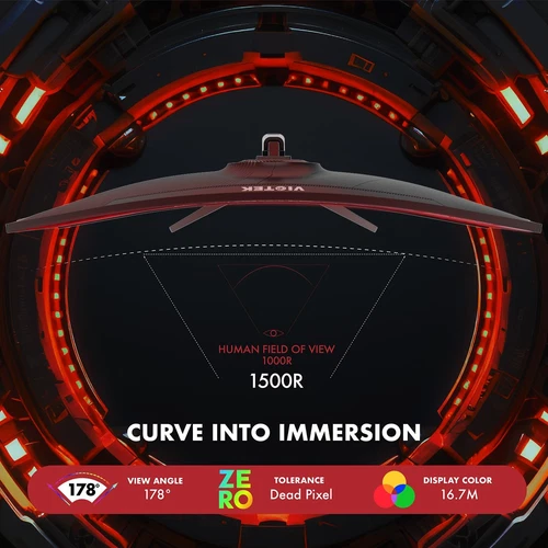 GNV34DBE4 34Inch UWQHD 144Hz Curved Gaming Monitor | Ultra Wide 21:9 3440x1440p - Picture 4 of 15