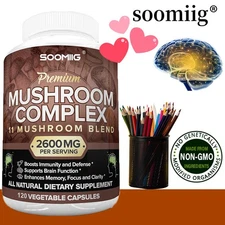 Mushroom Complex Capsules - Maintain Cognition - Enhance Concentration