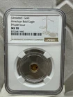Undated Gold American Bald Eagle Private Issue Graded NGC MS70 1/500 .9999 Pure