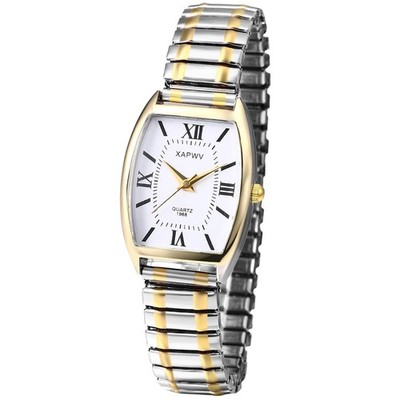 Elastisches Armband Uhr für Damen Rechteckig Damen Easy Reader Uhr Großes Zifferblatt