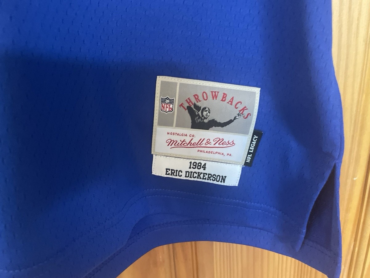 Brand New ERIC DICKERSON Mitchell & Ness RAMS Throwback Stitched