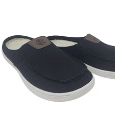 Womens Canvas Slippers Cozy Fuzzy Memory Foam Slip On Loafers Slides Mules 9