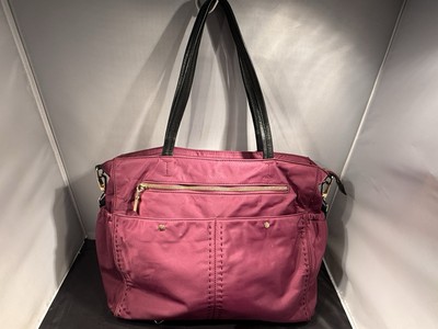 Milly Tote Diaper Bag Burgundy W/ Gold Hardware EUC 