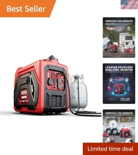 4500W Dual-Fuel Portable Inverter Generator for Home Use, Camping Outdoor,