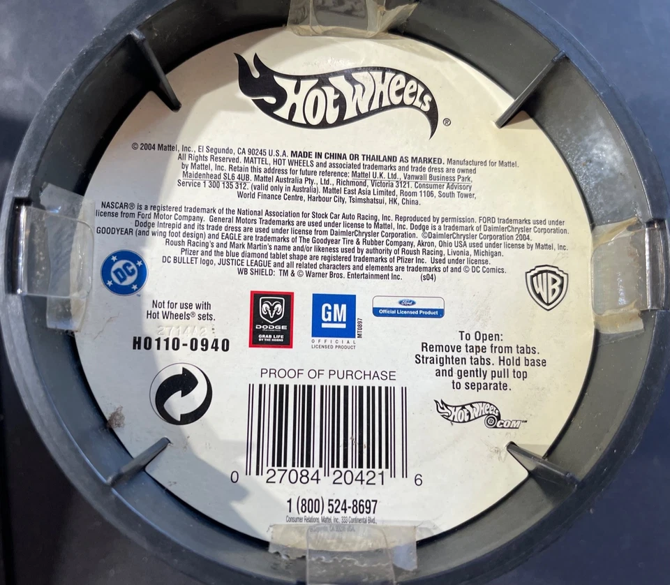 Hot Wheels Mark Martin #6 Pfizer Batman 1/64 FS NEW Model - Image 3 of 4
