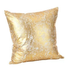 Donnelou Collection Metallic Foil Print Down Filled Cotton Throw Pillow, 18",...