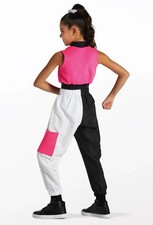 Weissman Take My Breath Girl's Dance Costume white pink black MC 10/12 NEW 14745