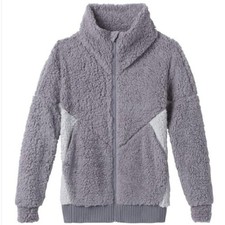PRANA Permafrost Zip Up Sherpa Fleece Mock Neck Jacket Small J-285