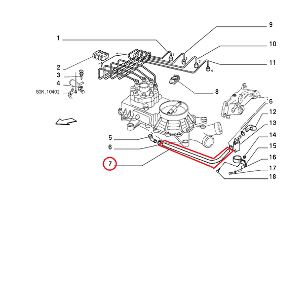 Flexibler Versorgungsschlauch Lancia Thema Original 46130115-image