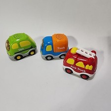 Set Of 3 - Vtech Go Go Smart Wheels Vehicles  Truck  Fire Truck  Van