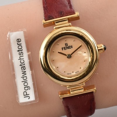 NewBatt. Vintage FENDI Orologi 320L 23mm White Shell Dial Qz
