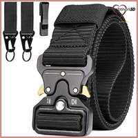 Taktischer GüRtel Herren Schwarz, 125 Cm Nylon GüRtel Mit Schnalle, FüR Outdoor