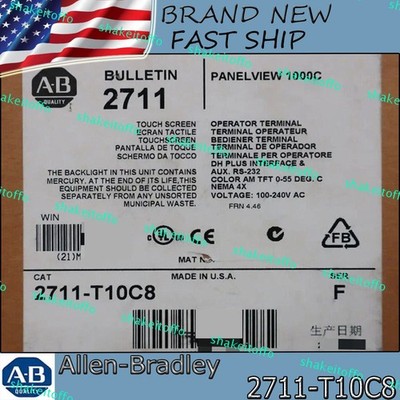 AB 2711-T10C8 PanelView 1000 Control Panel HMI SER D 10.4'' ColorTouch