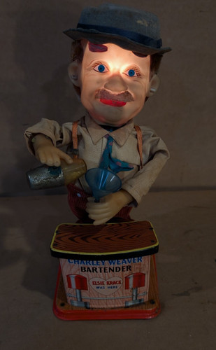 Charley Weaver Bartender Battery operated toy 1960's working