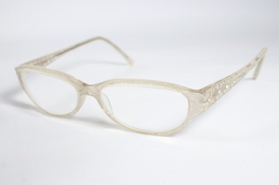 Celine Dion Brille CD7023 Damen Weiß C03 Vollrand Kunststoff Brille Brillengestell