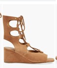 Chloe Foster Suede Wedge Gladiator Sandal In Camel Color 40 — photo 3