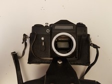 zenit photo camera body with leather case vintage soviet russia ussr rare
