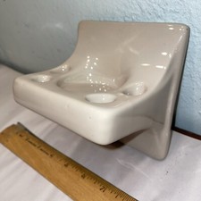 Vintage Light Beige Wall Mounted Ceramic Cup  Toothbrush Holder Thinset