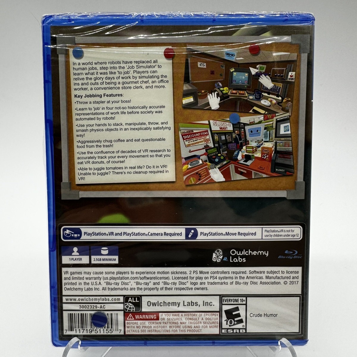 Job Simulator Sony PlayStation VR PS4 PSVR Brand New Promo