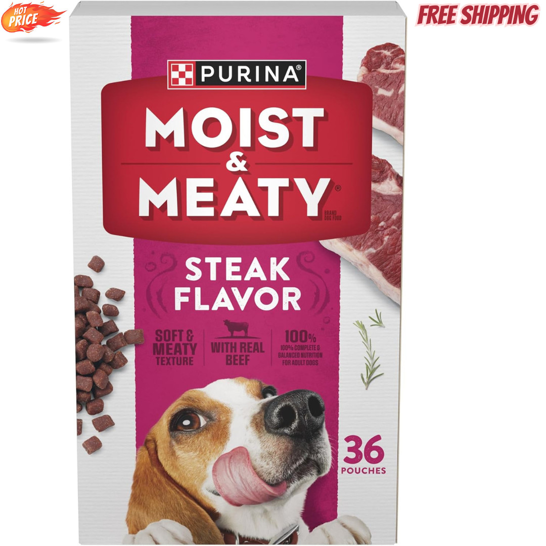 Purina Moist & Meaty Steak Flavor Adult Dry Dog Food