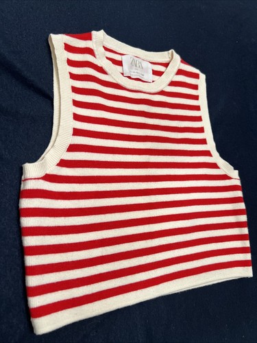 Zara Girls Stripped Knit Vest Size 11-12 CM152 Pre Owned - Picture 6 of 12