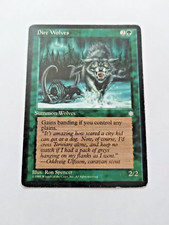 MTG Dire Wolves Ice Age Regular Common - Edge Wear - See Pics