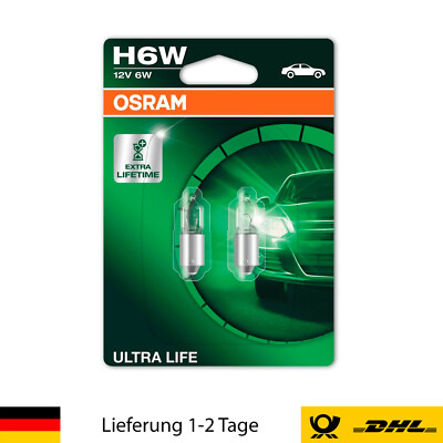 H6W 12V 6W BAX9s ULTRA LIFE 2St. Blister Osram