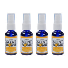 Scent Bomb 100 Oil Based Concentrated Air Freshener Spray, Peach, 4 Pack