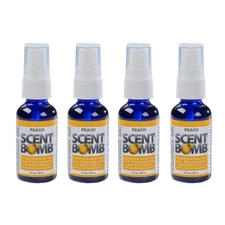 Scent Bomb 100% Oil Based Concentrated Air Freshener Spray, Peach, 4 Pack