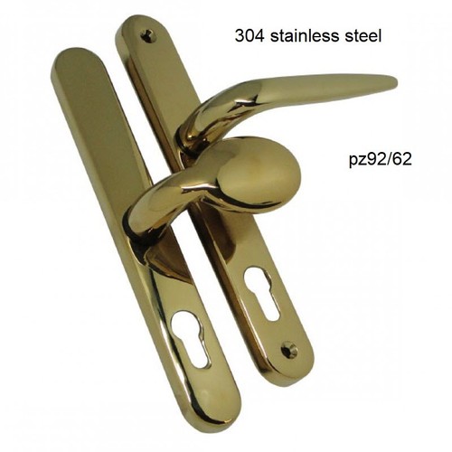 Stainless Steel 304 Gold Upvc Composite Lever Pad Door Handle PZ92/62