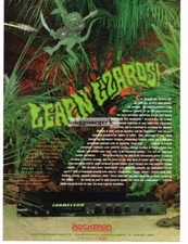1993 Rocktron Pre-Amp Green Lizards Vintage Print Ad 
